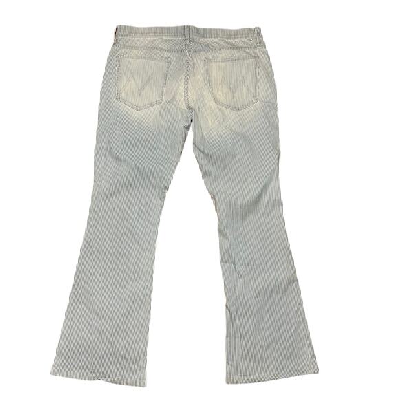 MOTHER The Cruiser On The Road Light Lightweight Flared Striped Denim 32 - Picture 4 of 8